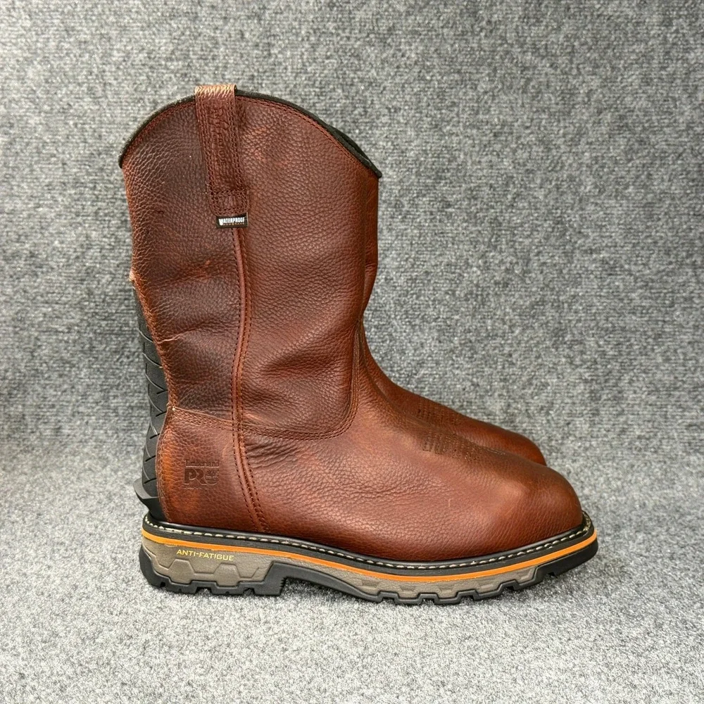 Timberland Pro True Grit Wellington Boots Men's‎ 9 Brown Leather Composite Toe
